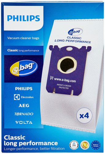Philips, Philips Staubsaugerbeutel "FC8021/03 s-bag Classic" Standardmass passend für div. Staubsauger, 4er Pack