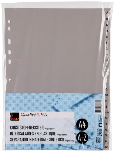 Coop Qualité & Prix Register PP A4 grau A-Z