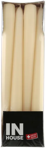 InHouse Spitzkerzen ecru 2.2x24cm 12 Stück