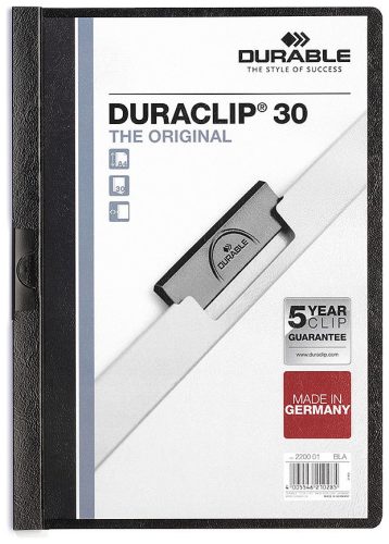 DURABLE, DURABLE Klemmhefter DURACLIP 30 2200/01 f&uuml;r 30 Blatt A4 schwarz