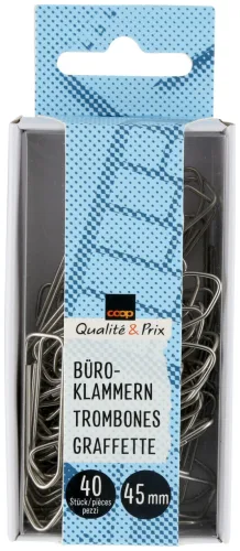 Coop Qualité&Prix Büroklammen 45mm 40 Stk.
