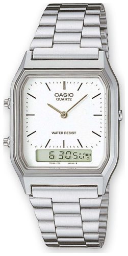 Casio Collection Retro Weiss Silber Aq-230A-7Dmqyes