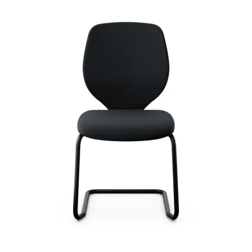 Giroflex 353 cantilever conference chair without armrests, Black/ Black, New
