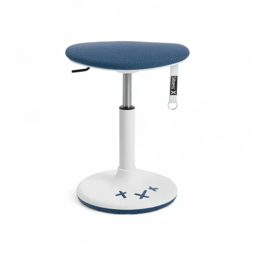 Height-adjustable office stool Topstar Sitness X Stool 20 Blue/White, New, Dynamic sitting - ideal for healthy sitting