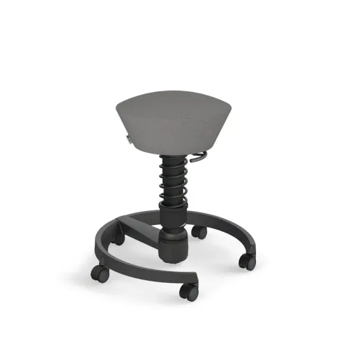 Aeris Swopper office stool Light grey/Black, New, Dynamic sitting - ideal for healthy sitting