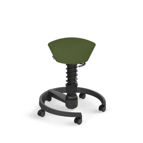 Aeris Swopper office stool Green/Black, New, Dynamic sitting - ideal for healthy sitting