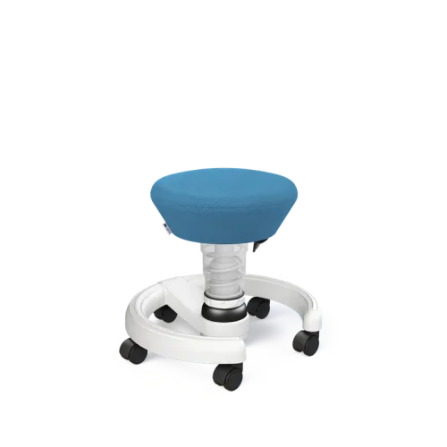 AERIS, AERIS Kindersitzhocker Swoppster 120WHWHHQ04 blau/weiss, mit Rollen
