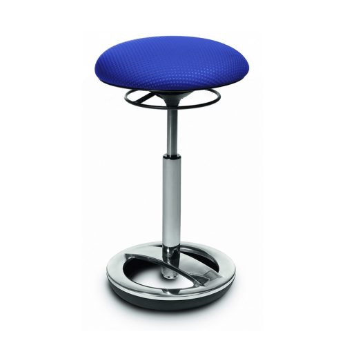 TOPSTAR, Bürohocker SITNESS HIGH BOB, Sitzhöhe 490 - 700 mm, Bezug blau Topstar
