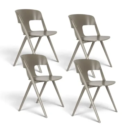 Zuiver, Zuiver Horizon high chair - set of 4, Taupe, New - Modern & weatherproof