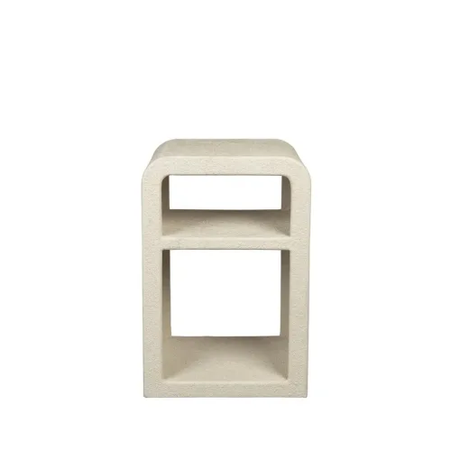 Dutchbone, Design Beistelltisch/Nachtisch „Veda“, aus recyceltem Marmor Dutchbone