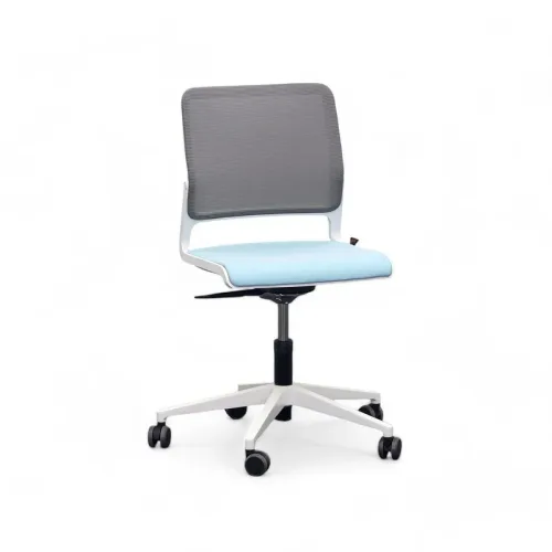 Conference chair Sitag SitagXilium Mesh without armrests, Blue, New - Ergonomic & height-adjustable