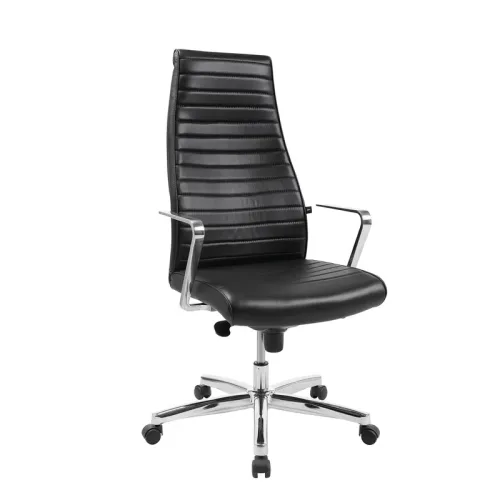 TOPSTAR, Elegant Chairman X leather executive chair with ring armrests, Black, New, Ergonomic chair - ideal for flexible working