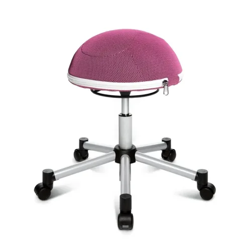 TOPSTAR, Office stool Topstar Sitness Half Ball Pink/Silver gray, New, Dynamic sitting - ideal for healthy sitting