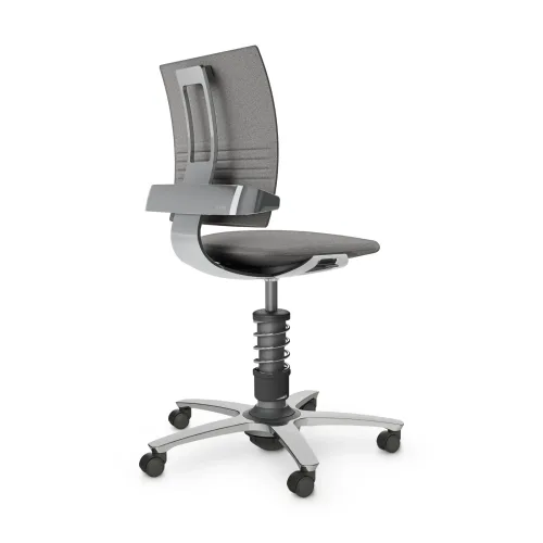 AERIS, nv without armrests, Light grey/High-gloss polished, New, Ergonomic chair - ideal for flexible working
