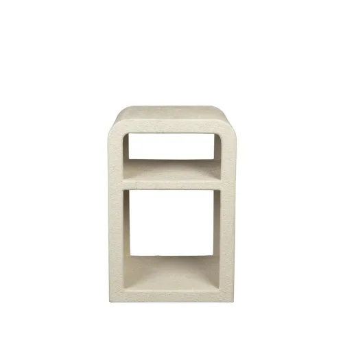 Dutchbone, Design Beistelltisch/Nachtisch „Veda“, aus recyceltem Marmor Dutchbone