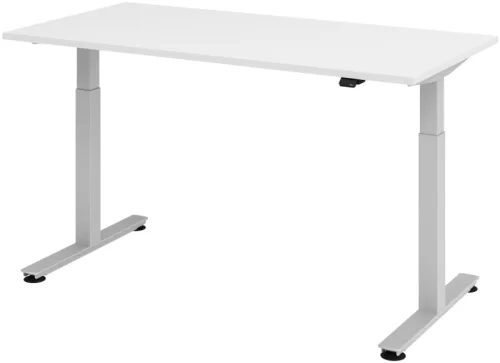 APOLLO B&uuml;rotisch ONE 160x80cm VXMST16/W/S weiss/silber, elektrisch