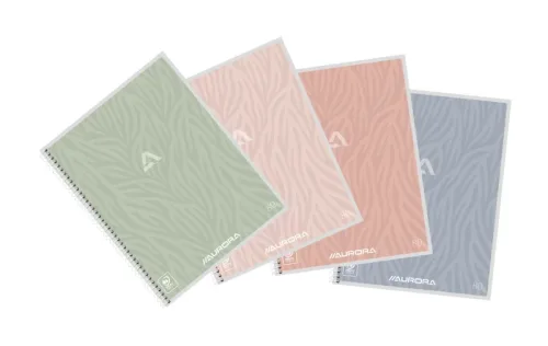 AURORA Spiralheft A5 2160D1L assortiert, liniert 120 Seiten