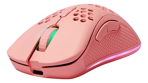 DELTACO - Gaming-Maus, Lightweight Gaming Mouse,RGB, Pink
