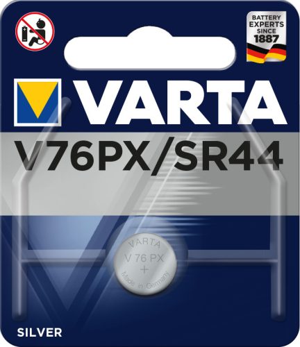 VARTA Knopfzelle 4075101401 V76PX/SR44, 1 St&uuml;ck