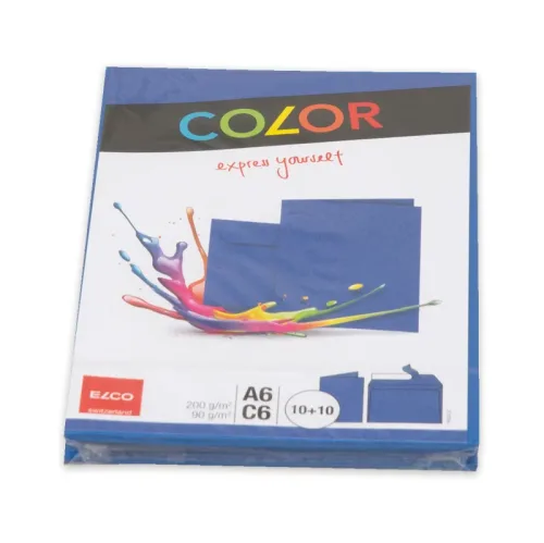 ELCO Couverts/Karten COLOR C6/A6 74834.32 blau 2x10 St&uuml;ck