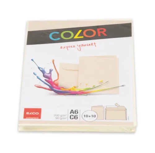 ELCO Couverts/Karten COLOR C6/A6 74834.41 chamois 2x10 St&uuml;ck