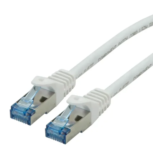 ROLINE Patchkabel, CAT.6a S/FTP 21.15.2867 White, halogenfrei, CL 10m