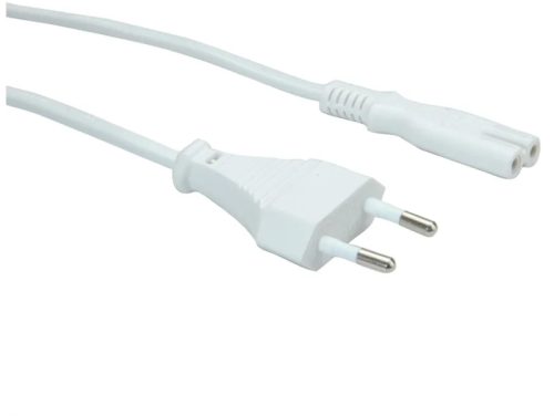 VALUE Netzkabel White 19.99.2095 Euro-Flach auf C7 Buchse 1.8m