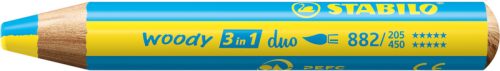 STABILO Farbstift Woody 3 in 1 882/205-405 Duo, gelb/blau