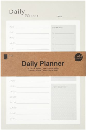 I AM CREATIVE Tagesplaner 14x21cm MAA4005.39 gr&uuml;n 80 Blatt