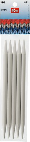 Prym Strumpfstricknadeln, grau 9.00 mm, 20 cm, Karte 5 Stk., Kunststoff