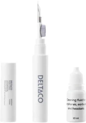 DELTACO Earphone cleaning pen CLP-100 metal tip,brush,sponge,liquid