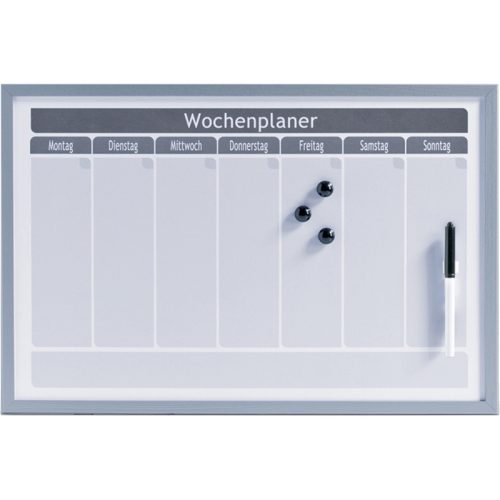 ZELLER Wochenplaner Metall 60x40 cm 11515 weiss