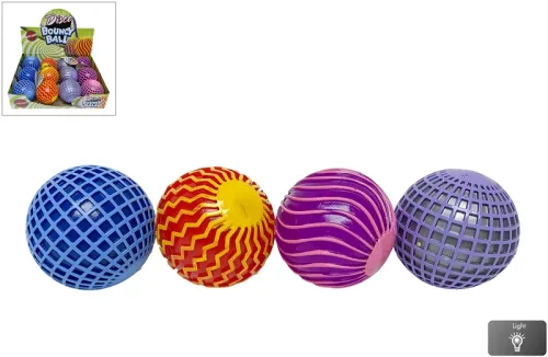 ROOST H&uuml;pfball Disco mit Licht 621584 assortiert, 6cm