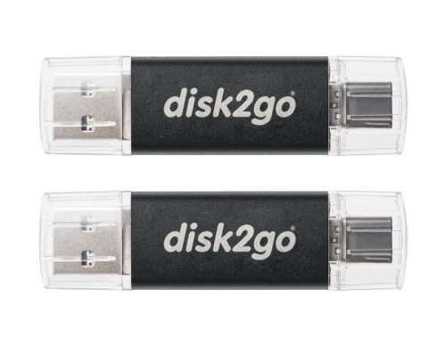 DISK2GO USB-Stick switch 128GB 30006596 Type-C/Type-A 3.0 double pack