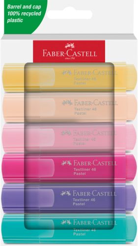 FABER-CASTELL Textmarker TL 46 254656 Pastell 6 St&uuml;ck