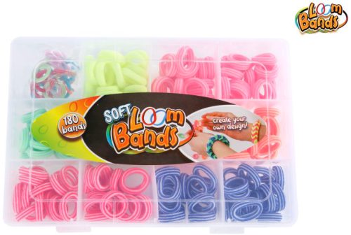 ROOST Soft Loom Bands 621564 180 Stoffb&auml;nder, 15 Clips