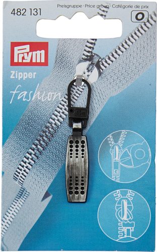 Prym Fashion-Zipper Matrix, schwarz geb&uuml;rstet Karte 1 Stk.