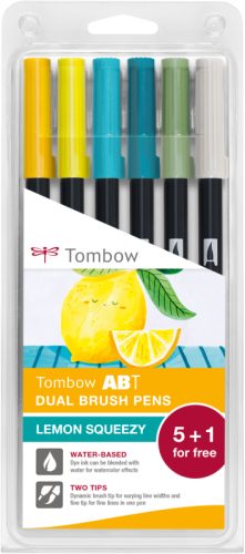 TOMBOW Dual Brush Pen ABT ABT-6PLEMON Lemon Squeezy 6 St&uuml;ck