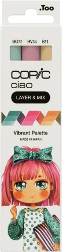 COPIC Marker Ciao 220750307 Vibrant Palette 3 St&uuml;ck