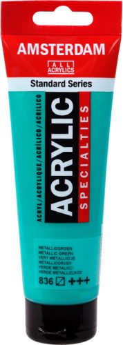 AMSTERDAM Acrylfarbe 120ml 17098362 metallic gr&uuml;n 836
