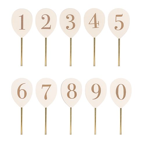 JABADABADO Zahlenballons 4.3x1x11.3cm T303 0-9, Holz