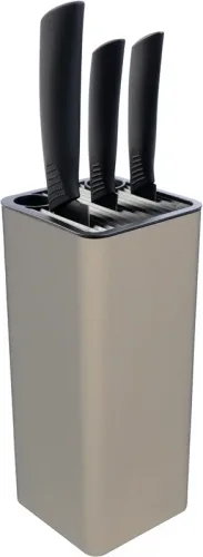 VIVANCO Messerset mit Block 20074-beige 3-teilig, beige