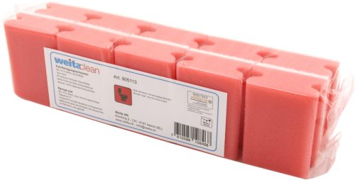 WEITACLEAN Padschwamm 95x70x43mm 5028031 rot, kratzfrei 10 St&uuml;ck