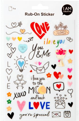 I AM CREATIVE Rub on Sticker A5 4010.60 Liebe