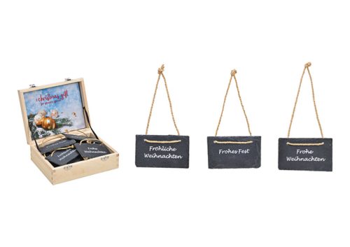 ROOST Weihnachtsh&auml;nger 10x6cm 10030121 mit Weihnachtsspruch