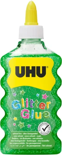 UHU Glitter Glue Maxi 510569 gr&uuml;n, 185g