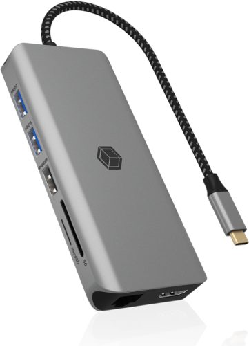 ICY BOX Mobile DockingStation IB-DK4061-CPD 2xHDMI,USB-C&A,GBit,PD 100W