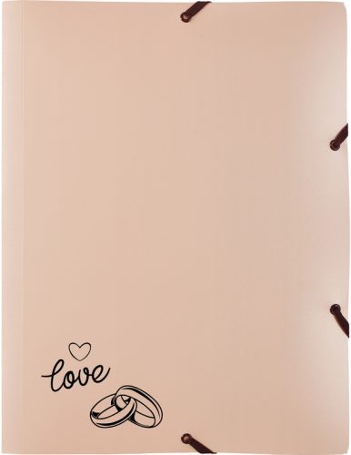KOLMA Gummibandmappe Wedding A4 11.179.08 opak ros&eacute;gold,love