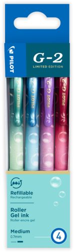 PILOT Gelschreiber G-2 Bubbles 0.7mm 140.003.54 assortiert 4 St&uuml;ck