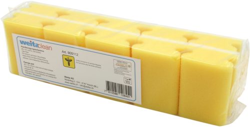 WEITACLEAN Padschwamm 95x70x43mm 5028021 gelb, kratzfrei 10 St&uuml;ck